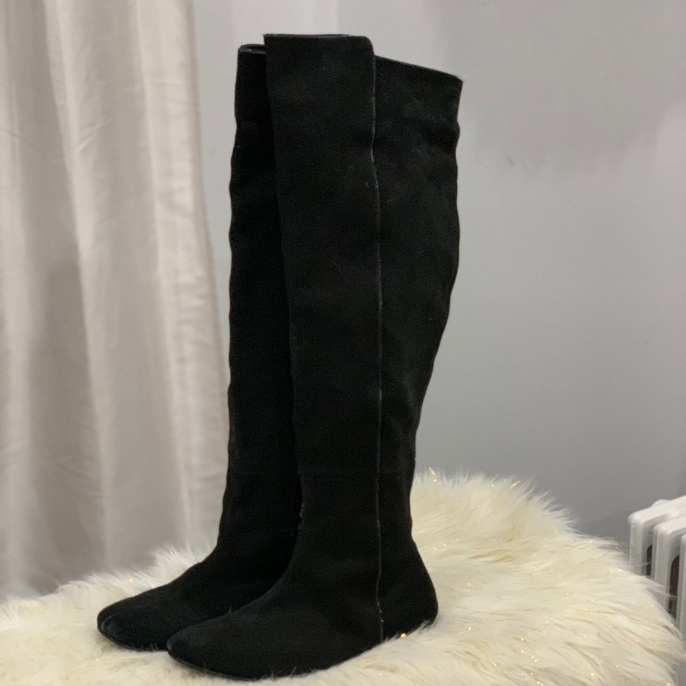Penny Loves Kenny black suede leather boots size 8